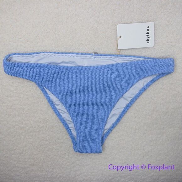 NEW Rhythm Free People Isla Rib‎ Hi Cut Pant in sky blue, size M - Picture 2 of 10